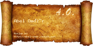 Abel Omár névjegykártya